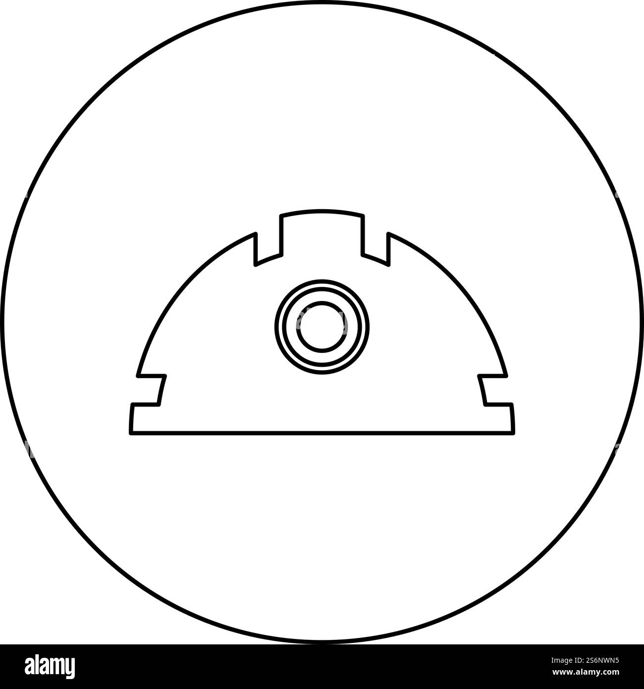 Elmetto per la costruzione icona elmetto di sicurezza in cerchio, colore nero, illustrazione vettoriale, contorno pieno, immagine semplice. Elmetto per la costruzione icona elmetto di sicurezza in cerchio, colore nero, illustrazione vettoriale a tinta unita immagine di stile Illustrazione Vettoriale