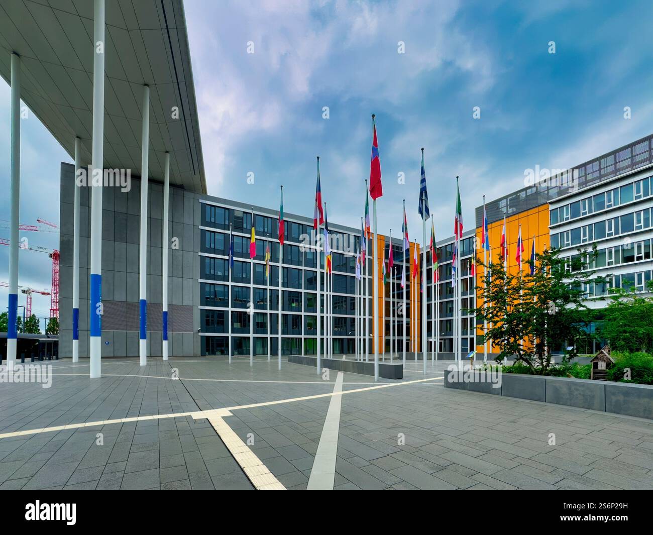 Vivi l'Europa, la mostra interattiva del Parlamento europeo sull'Altopiano di Kirchberg a Lussemburgo, in Europa Foto Stock