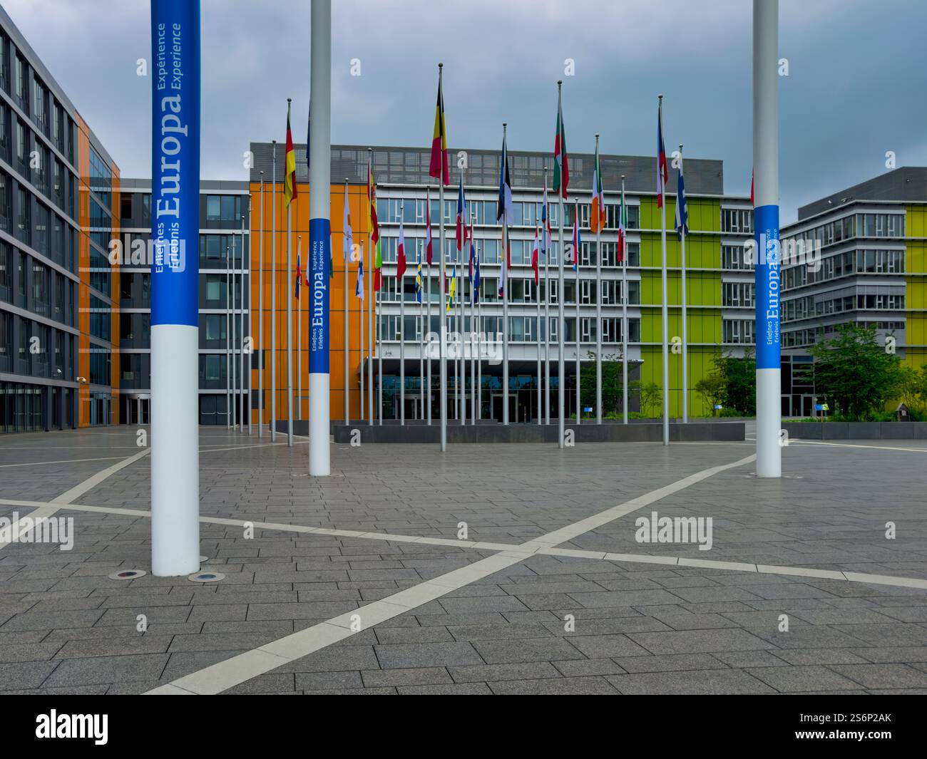 Scoprite l'Europa, la mostra interattiva del Parlamento europeo sull'Altopiano di Kirchberg a Lussemburgo, in Europa Foto Stock