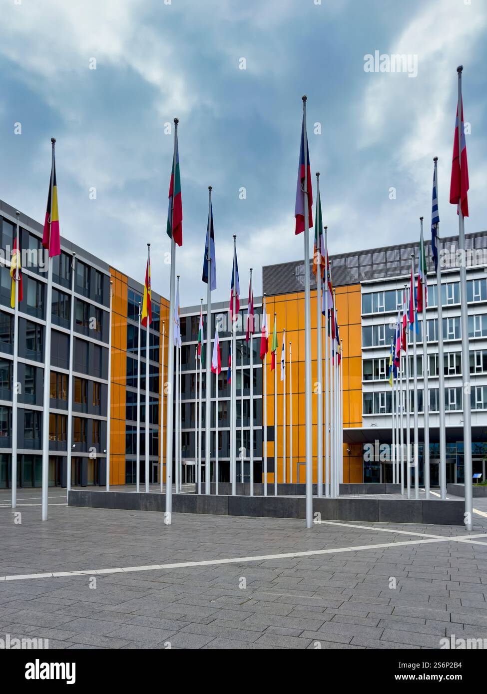Scoprite l'Europa, la mostra interattiva del Parlamento europeo sull'Altopiano di Kirchberg a Lussemburgo, in Europa Foto Stock