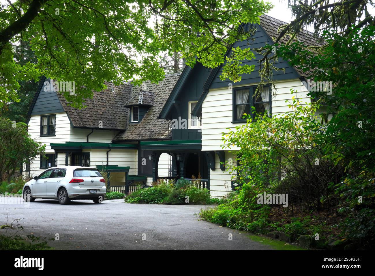 Minnekhada Lodgge nel Minnekhada Regional Park, Coquitlam, B. C., Canada Foto Stock