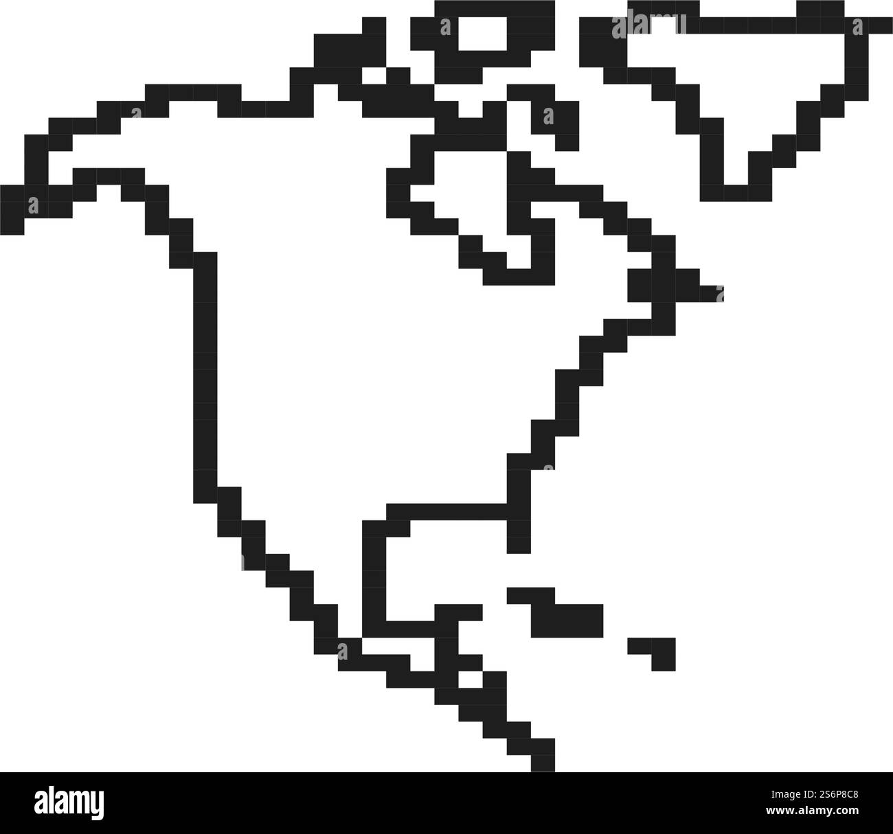 Illustrazione della mappa del Nord America disegno piatto vettoriale Illustrazione Vettoriale