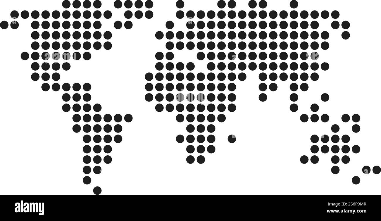 Disegno piatto vettoriale dell'illustrazione della mappa Word Illustrazione Vettoriale