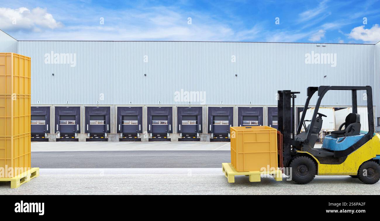 immagine simbolica per un centro di distribuzione o un centro logistico Foto Stock