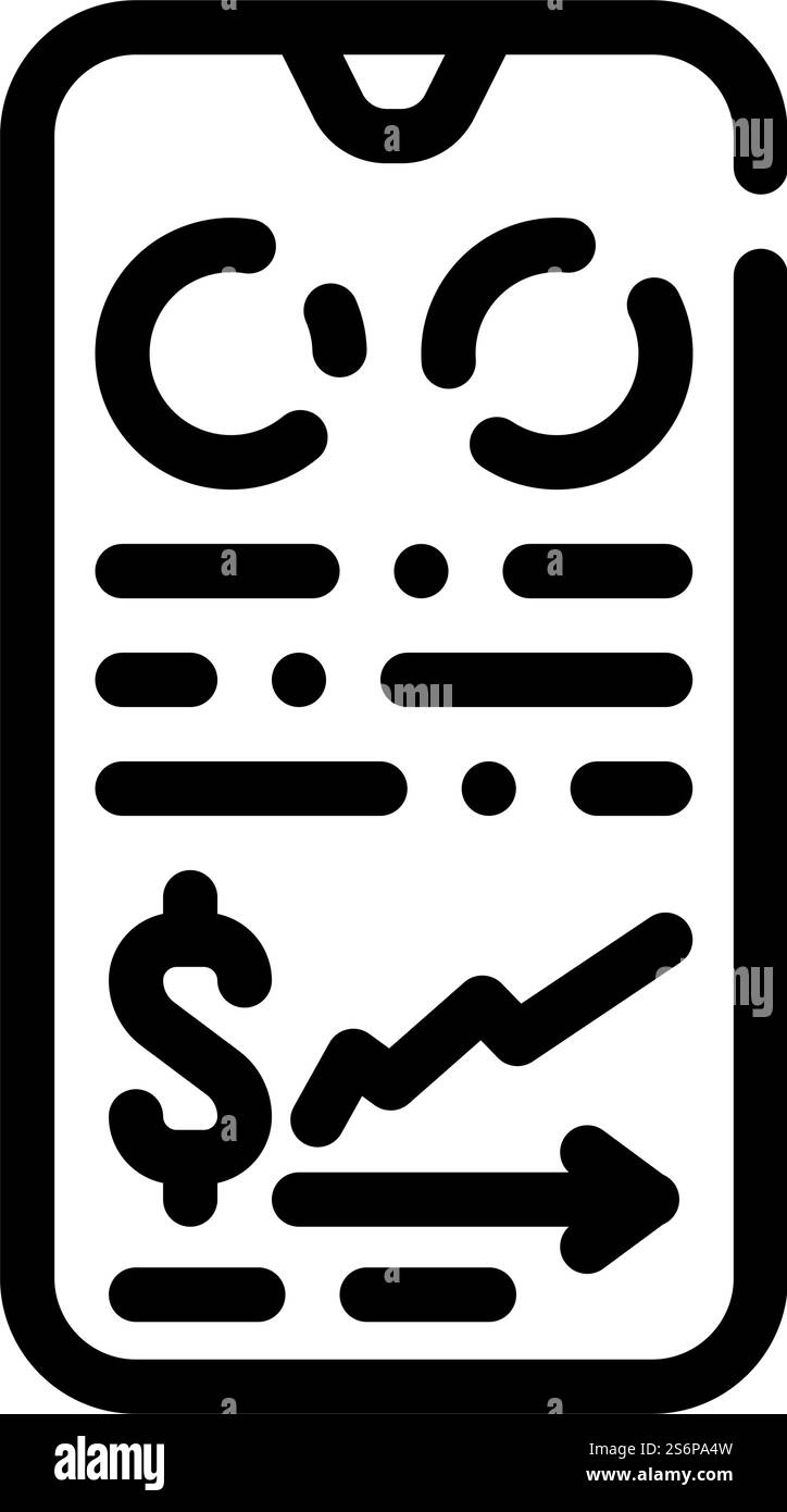 icona vettoriale della linea di business intelligence di metriche. segnale di business intelligence delle metriche. illustrazione nera del simbolo del contorno isolato. illustrazione vettoriale dell'icona della linea di business intelligence di metriche Illustrazione Vettoriale