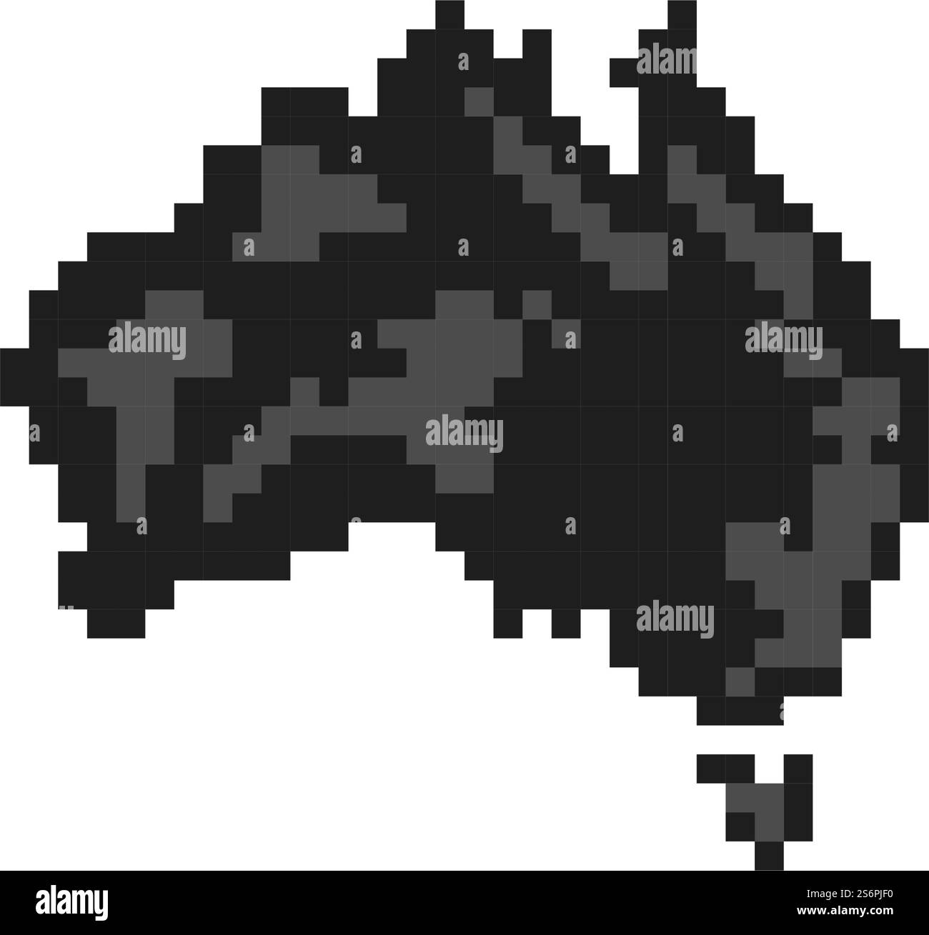 Illustrazione della mappa Autralia design piatto vettoriale Illustrazione Vettoriale