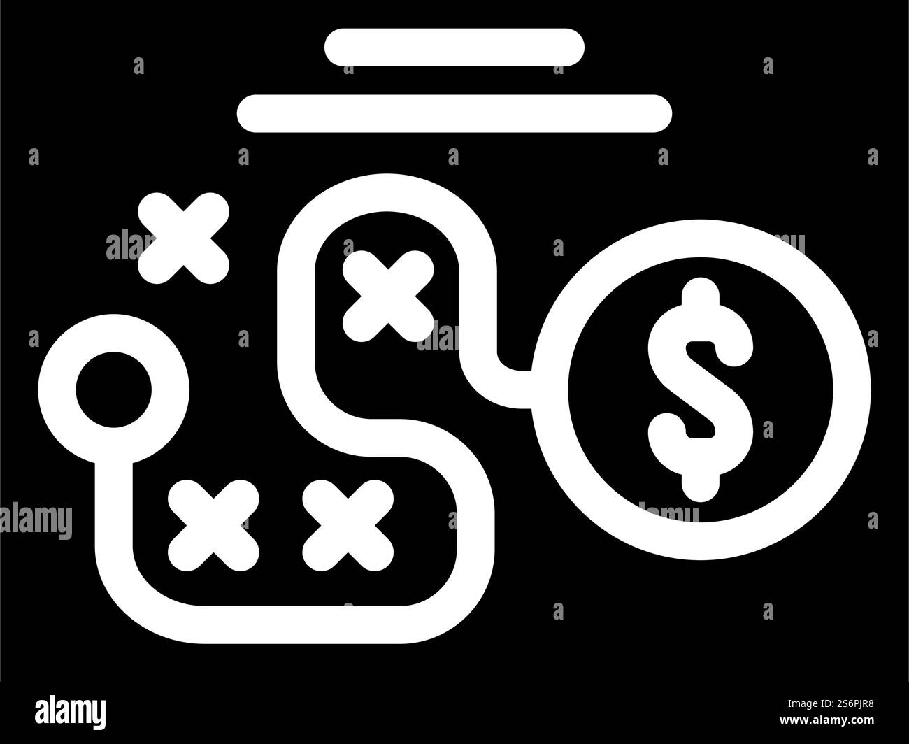 vettore strategico di icone glifi di business intelligence. segnale strategico di business intelligence. illustrazione nera del simbolo del contorno isolato. illustrazione vettoriale dell'icona glifo di business intelligence strategica Illustrazione Vettoriale