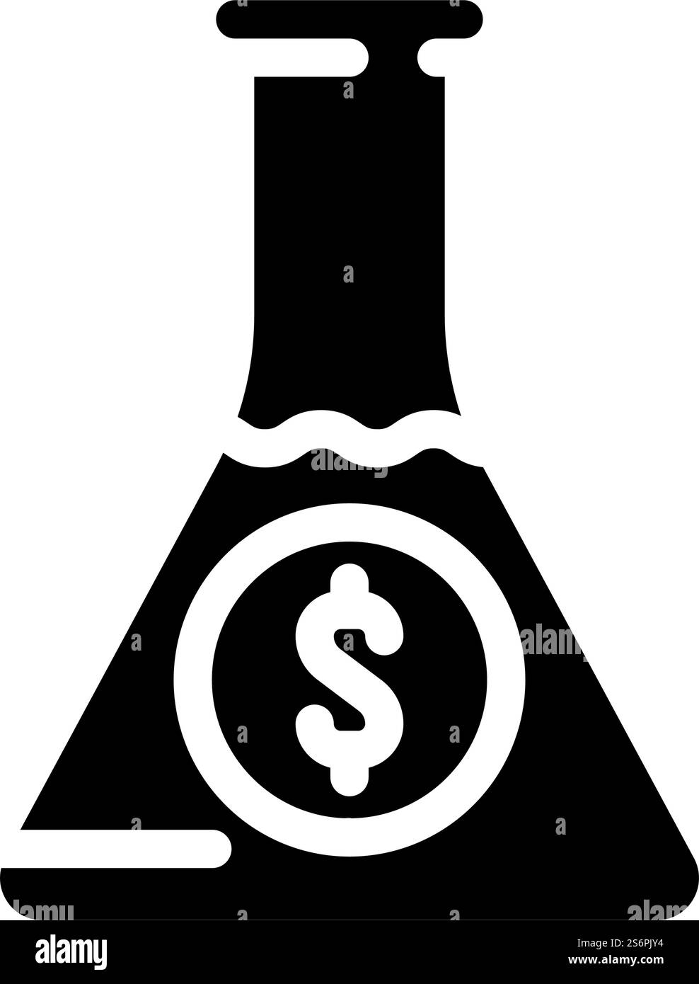 vettore icona glifo di business intelligence scientifica. segnale di business intelligence scientifica. illustrazione nera del simbolo del contorno isolato. illustrazione vettoriale dell'icona glifo di business intelligence scientifica Illustrazione Vettoriale