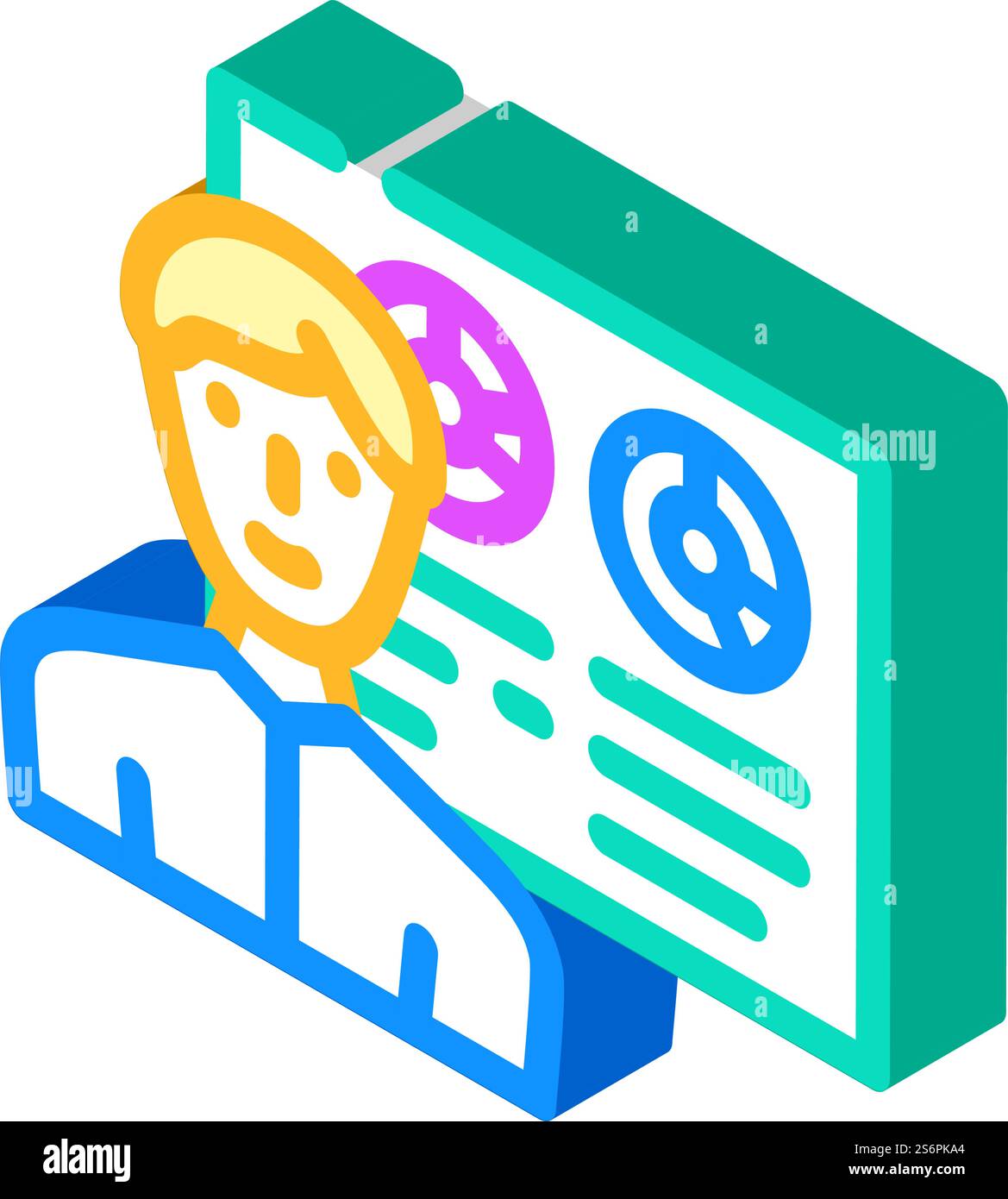 condivisione di pensieri consulente aziendale isometrico icona vettoriale. condivisione dei pensieri firma del consulente aziendale. illustrazione del simbolo isolato. condivisione di pensieri consulente aziendale illustrazione isometrica del vettore di icone Illustrazione Vettoriale