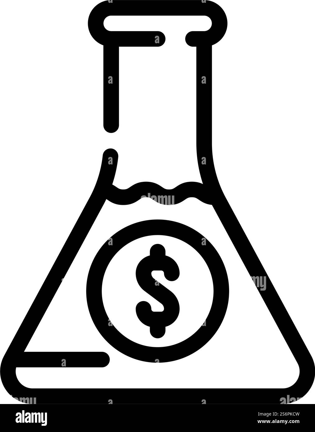 icona vettoriale della linea di business intelligence scientifica. segnale di business intelligence scientifica. illustrazione nera del simbolo del contorno isolato. illustrazione vettoriale dell'icona della linea di business intelligence scientifica Illustrazione Vettoriale