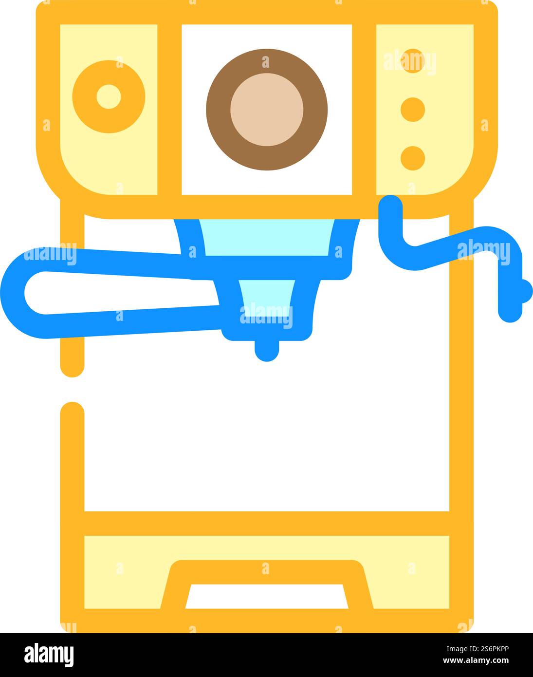 vettore icona colore macchina da caffè convenzionale. cartello macchina da caffè convenzionale. illustrazione del simbolo isolato. illustrazione vettoriale dell'icona a colori della macchina da caffè convenzionale Illustrazione Vettoriale