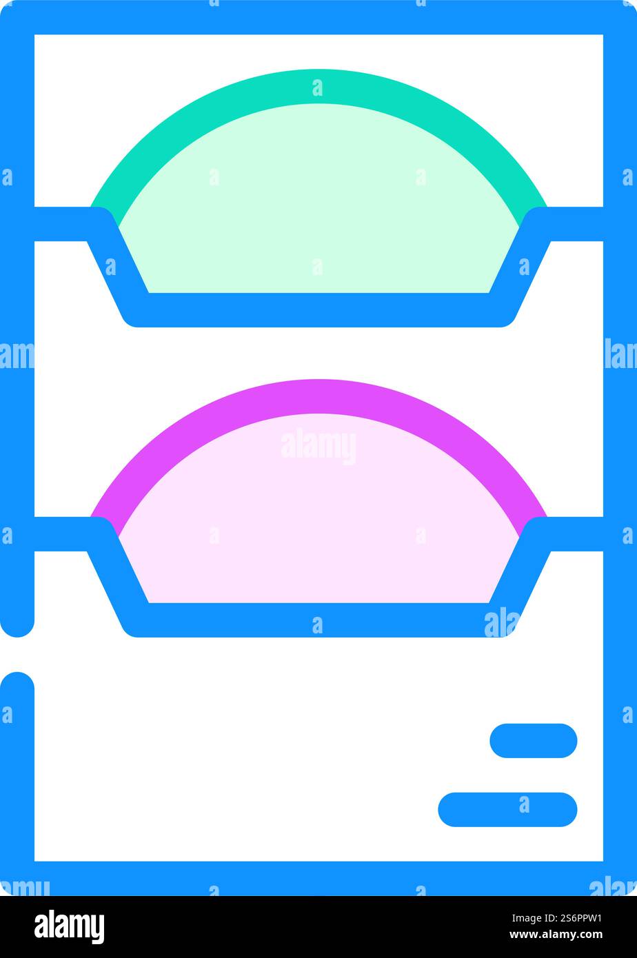 vettore icona colore filtri luce. segnale filtri luce. illustrazione del simbolo isolato. illustrazione vettoriale dell'icona dei filtri di luce Illustrazione Vettoriale