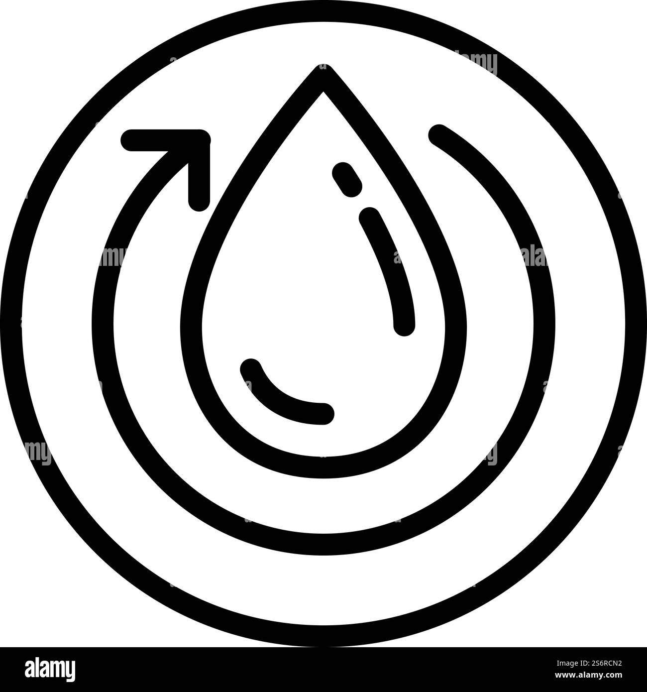 Icona riciclare il filtro dell'acqua. Contorno dell'icona vettoriale del filtro dell'acqua di riciclaggio per la progettazione Web isolata su sfondo bianco. Icona del filtro dell'acqua riciclata, stile del contorno Illustrazione Vettoriale