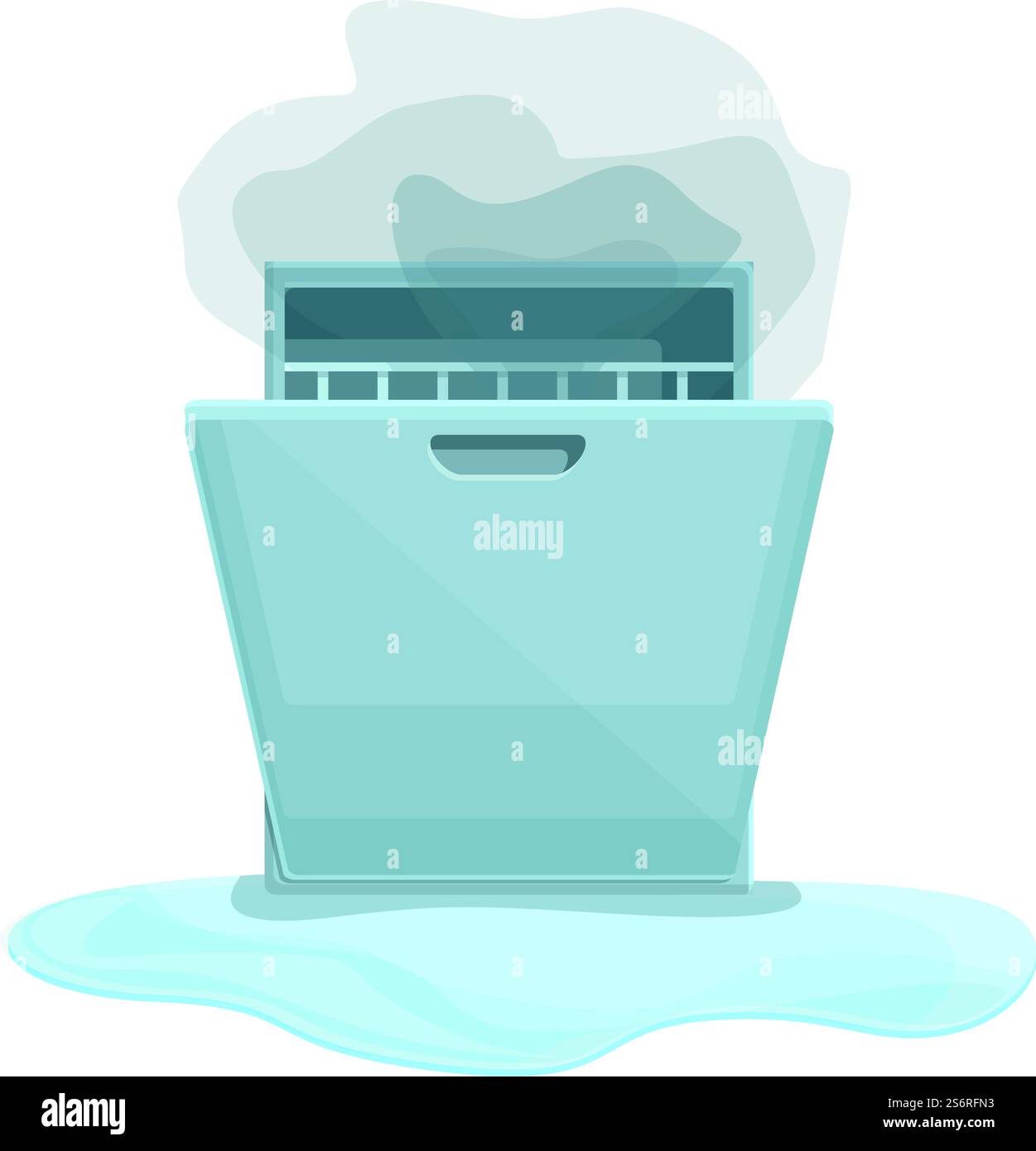 Icona servizio di fissaggio lavastoviglie vettore cartone animato. Riparare l'apparecchio. Cucina casalinga. Icona servizio di fissaggio lavastoviglie vettore cartone animato. Riparare l'apparecchio Illustrazione Vettoriale