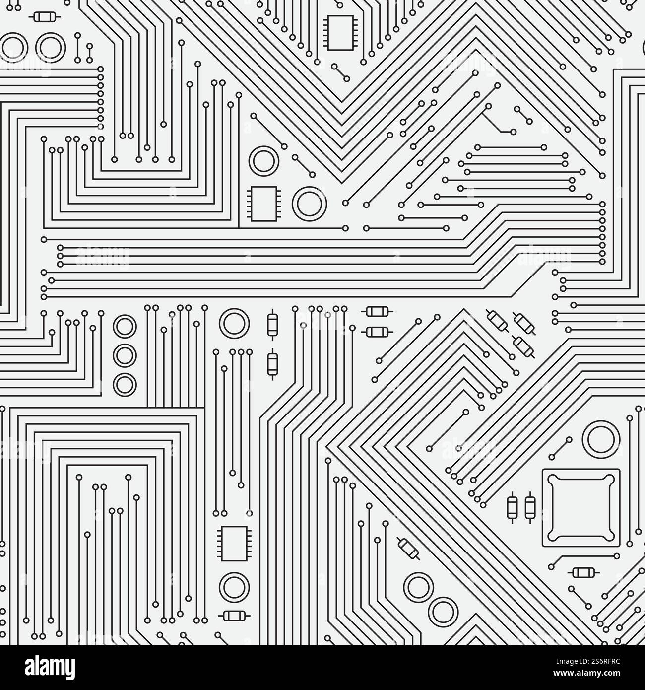 Struttura delle schede elettroniche. Scheda a circuito stampato cpu chip di rete energetica di superficie simboli stilizzati generano modelli di illustrazioni vettoriali. Scheda computer a circuito, alta rete elettrica. Struttura delle schede elettroniche. Scheda a circuito stampato cpu chip di rete energetica di superficie simboli stilizzati generano modelli di illustrazioni vettoriali Illustrazione Vettoriale