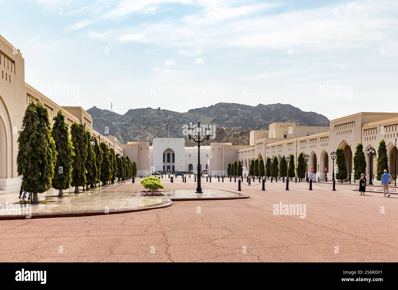 Edifici governativi, al Alam Palace, Mascate, Mascate, Oman, penisola arabica, Medio Oriente, Asia Foto Stock