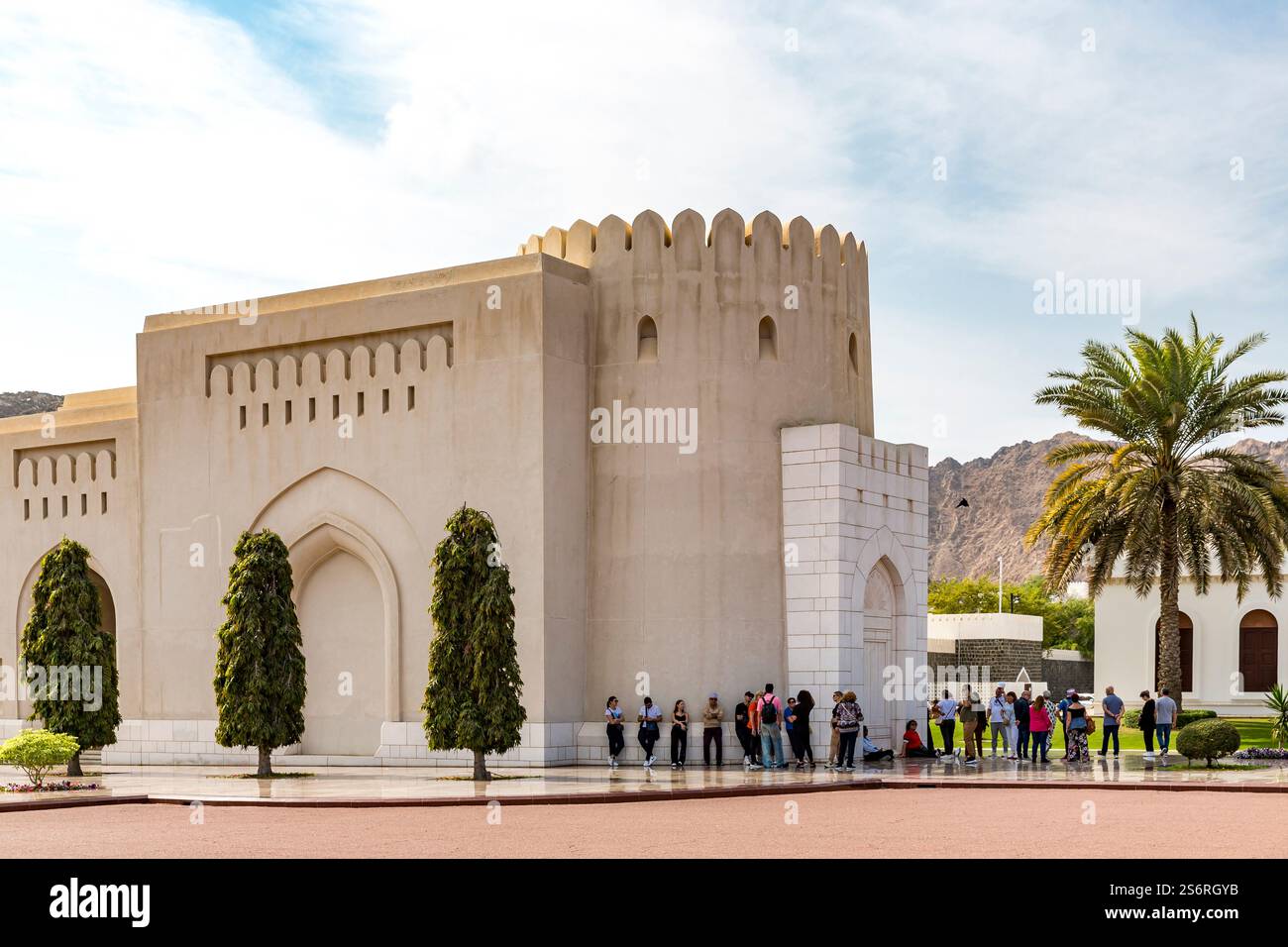 Edifici governativi, al Alam Palace, Mascate, Mascate, Oman, penisola arabica, Medio Oriente, Asia Foto Stock