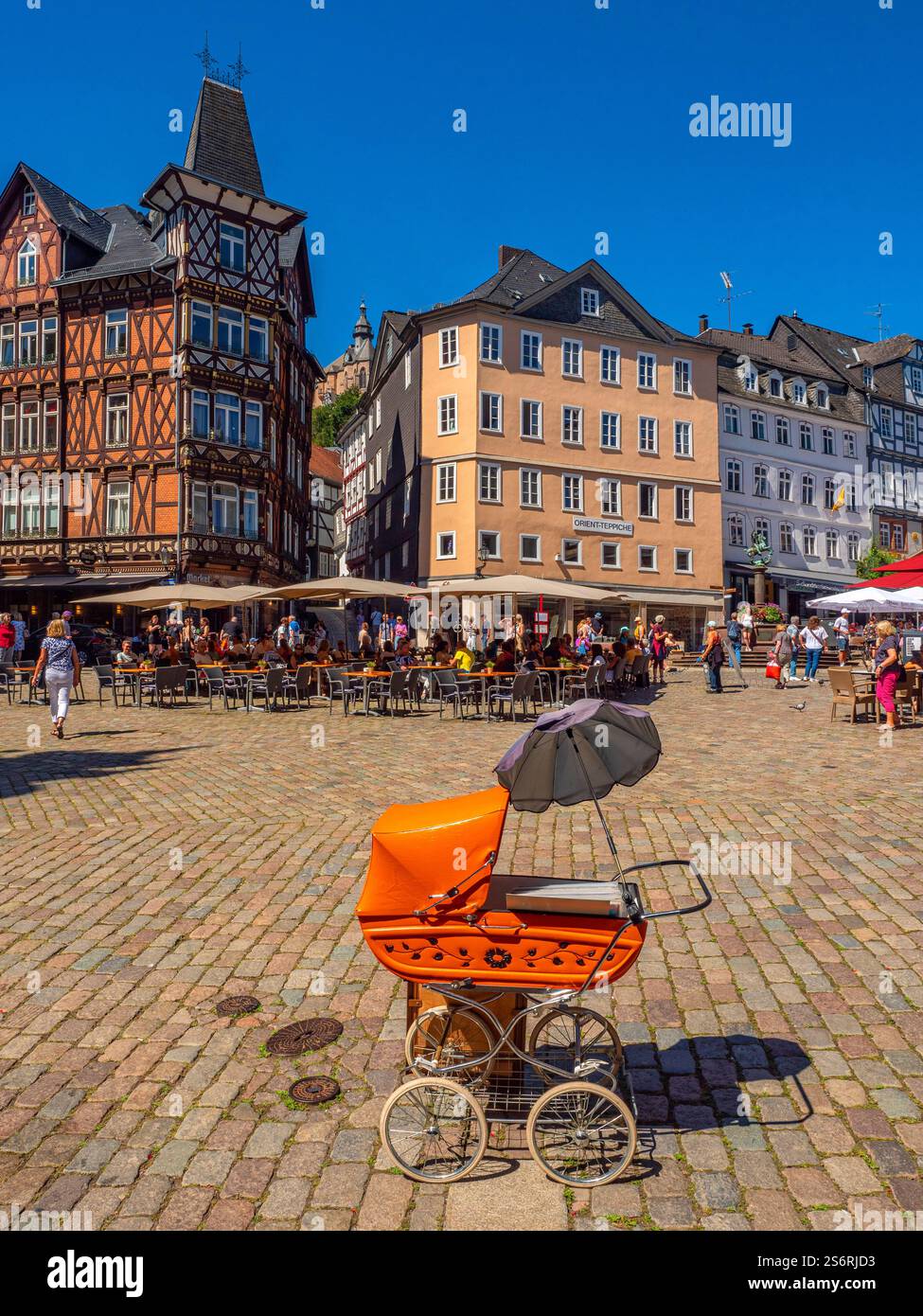 Piazza del mercato di Marburgo, Lahn, Hessisches Bergland, Lahntal, Assia, Germania Foto Stock Piazza del mercato di Marburgo, Lahn, Hessisches Bergland, Lahntal, Assia, Germania Foto Stock