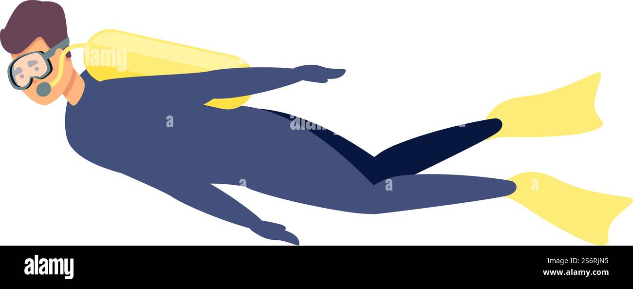 Icona delle immersioni subacquee vettore dei cartoni animati. Tuffatore. Attrezzatura subacquea. Icona delle immersioni subacquee vettore dei cartoni animati. Tuffatore Illustrazione Vettoriale