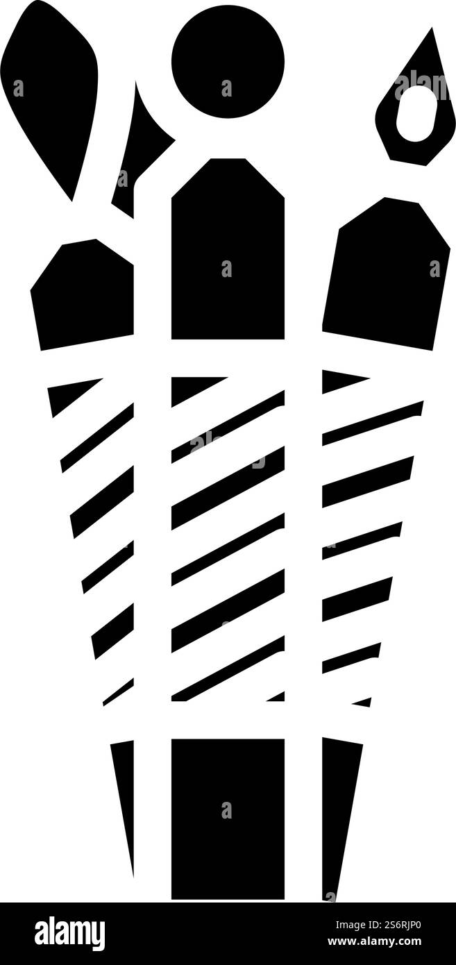 strumenti per la pulizia del vettore icona glifo cutaneo. strumenti per la pulizia dei segni cutanei. illustrazione nera del simbolo del contorno isolato. strumenti per la pulizia dell'icona del vettore glifo cutaneo Illustrazione Vettoriale