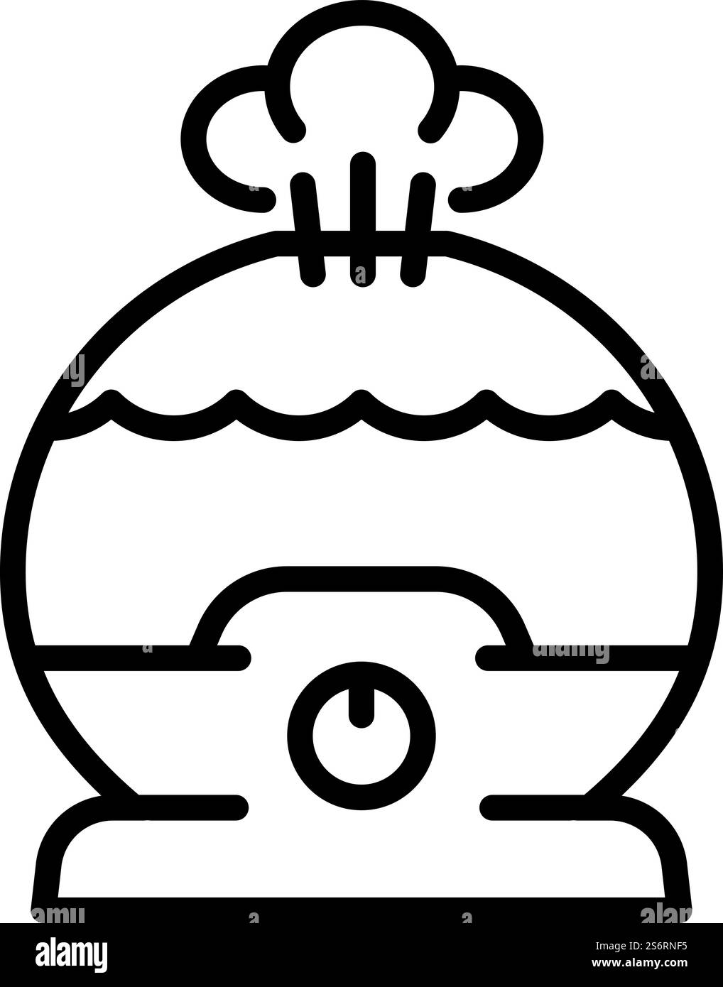 Icona umidificatore ionizzatore. Contorno dell'icona vettoriale dell'umidificatore dello ionizzatore per il design del Web isolato su sfondo bianco. Icona umidificatore ionizzatore, stile contorno Illustrazione Vettoriale
