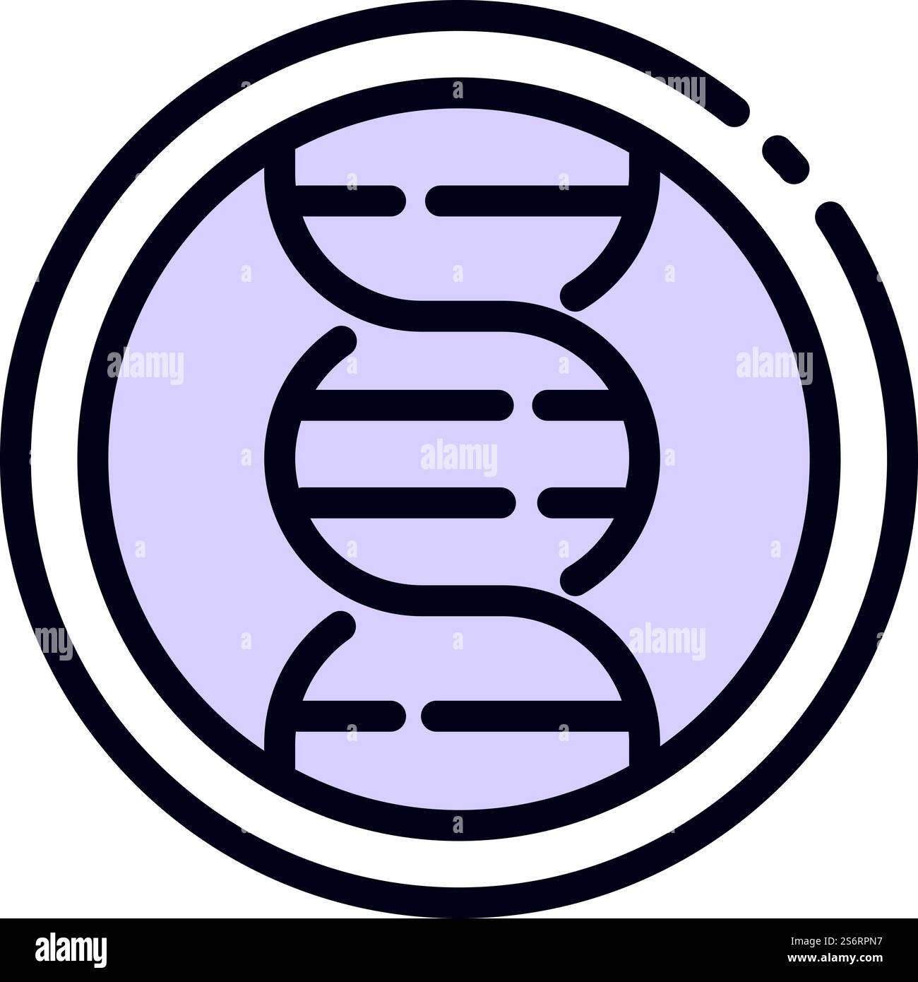 L'icona del dna di mutazione di laboratorio delinea il vettore. Laboratorio genetico. Modifica genoma. L'icona del dna di mutazione di laboratorio delinea il vettore. Laboratorio genetico Illustrazione Vettoriale
