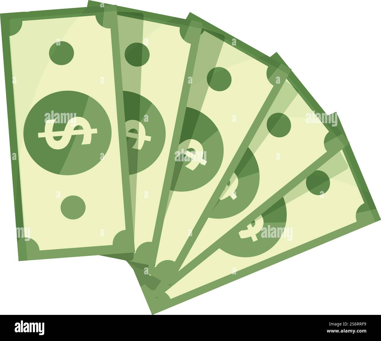 Vettore cartoni animati icona del denaro. Una pila di dollari. Pagamento in contanti. Vettore cartoni animati icona del denaro. Una pila di dollari Illustrazione Vettoriale