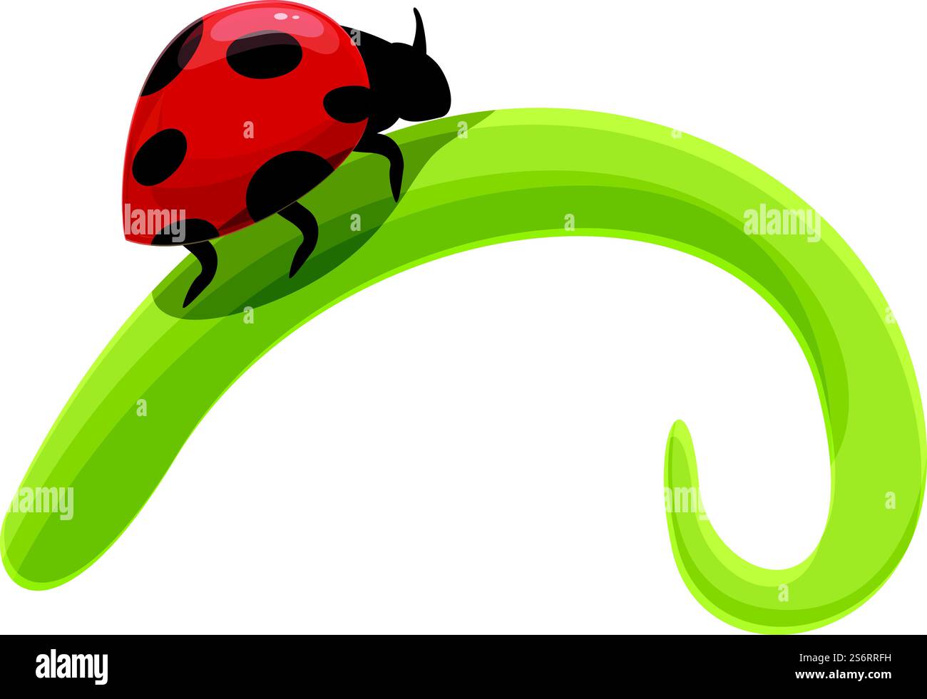 Vettore cartoon icona coccinello albero. Cimice floreale. Insetto della foresta. Vettore cartoon icona coccinello albero. Cimice floreale Illustrazione Vettoriale