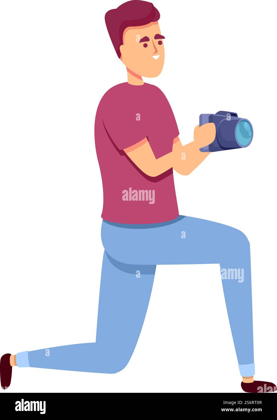 Fotografare il vettore dei cartoni animati dell'icona di papà. Fotografia di famiglia. Foto bambino. Fotografare il vettore dei cartoni animati dell'icona di papà. Fotografia di famiglia Illustrazione Vettoriale