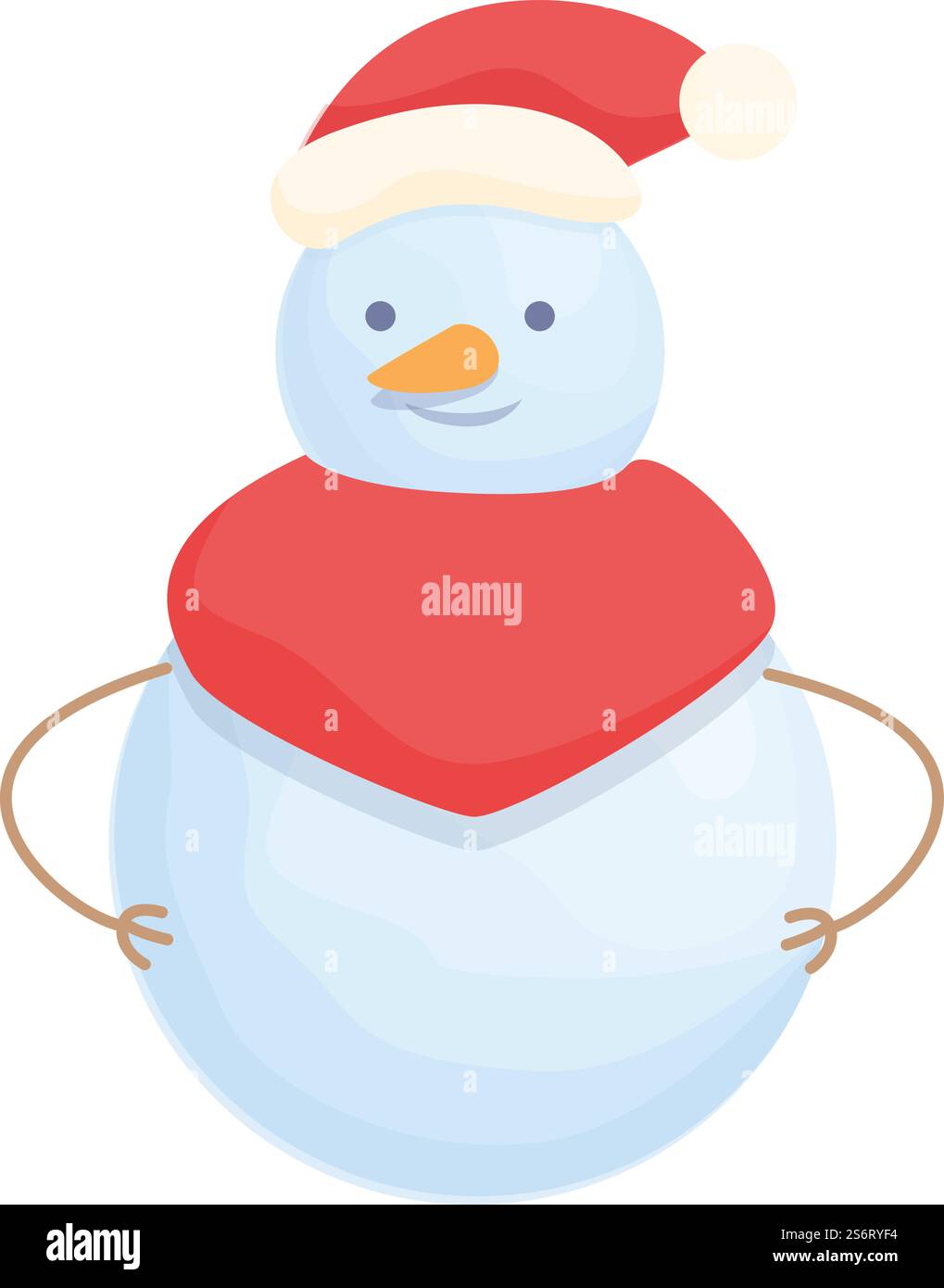 Classico vettore cartoni animati icona pupazzo di neve. Uomo cappello. Ghiaccio felice carino. Classico vettore cartoni animati icona pupazzo di neve. Uomo cappello Illustrazione Vettoriale