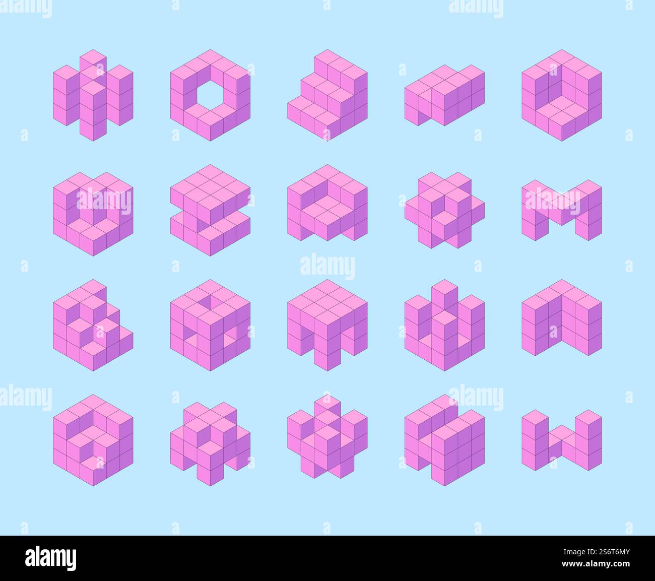 Blocchi di legno. Cubi di gioco giocattoli per bambini forme quadrate geometriche sagome vettoriali sgargianti per i disegni dei logo. Illustrazione cubo quadrato, gioco geometrico. Blocchi di legno. Cubi di gioco giocattoli per bambini forme quadrate geometriche sagome vettoriali sgargianti per i disegni dei logo Illustrazione Vettoriale