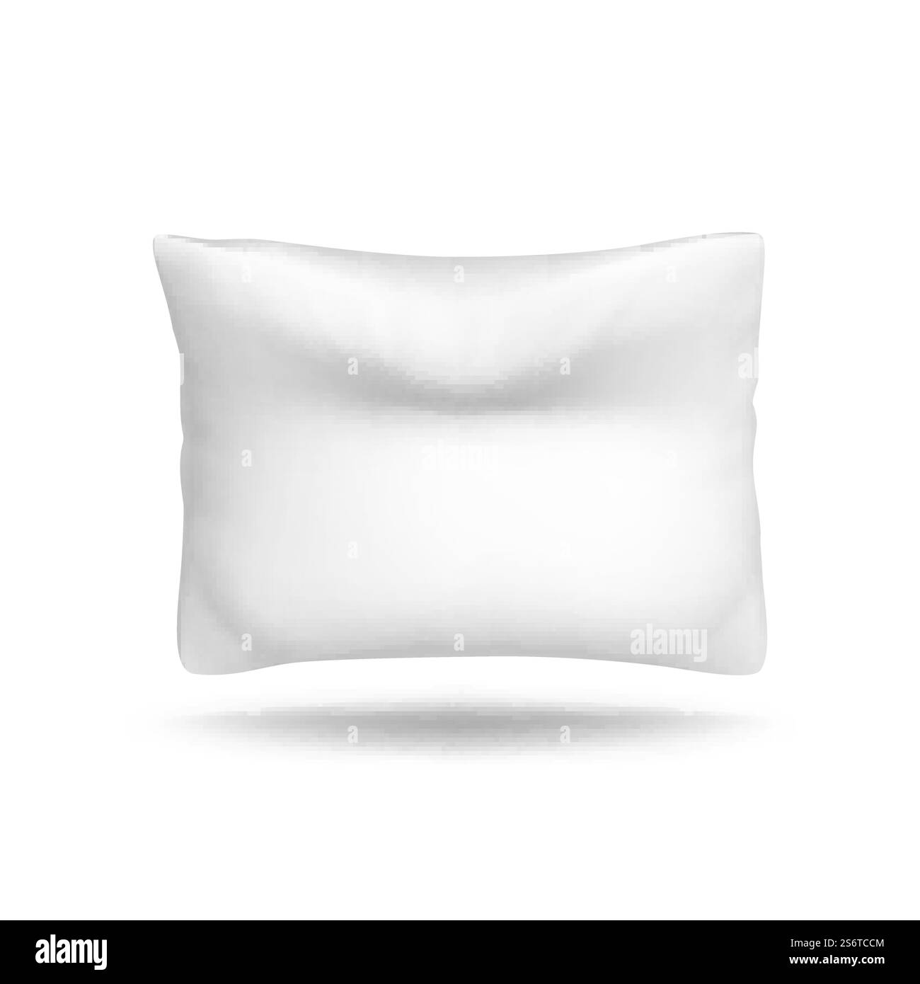letto imbottito. mockup di cotone quadrato. vettore 3d realistico con forma del sonno. letto vettoriale con cuscino Illustrazione Vettoriale