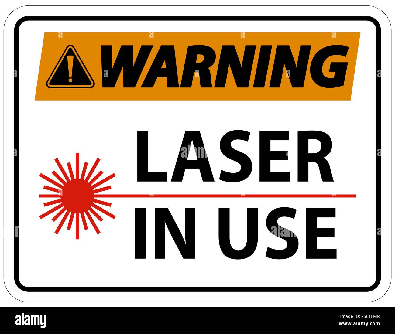 Cartello Laser Alluminio 9cm – Attenzione Raggio Laser ASR A1.3/DIN 7010 – Uso Esterno