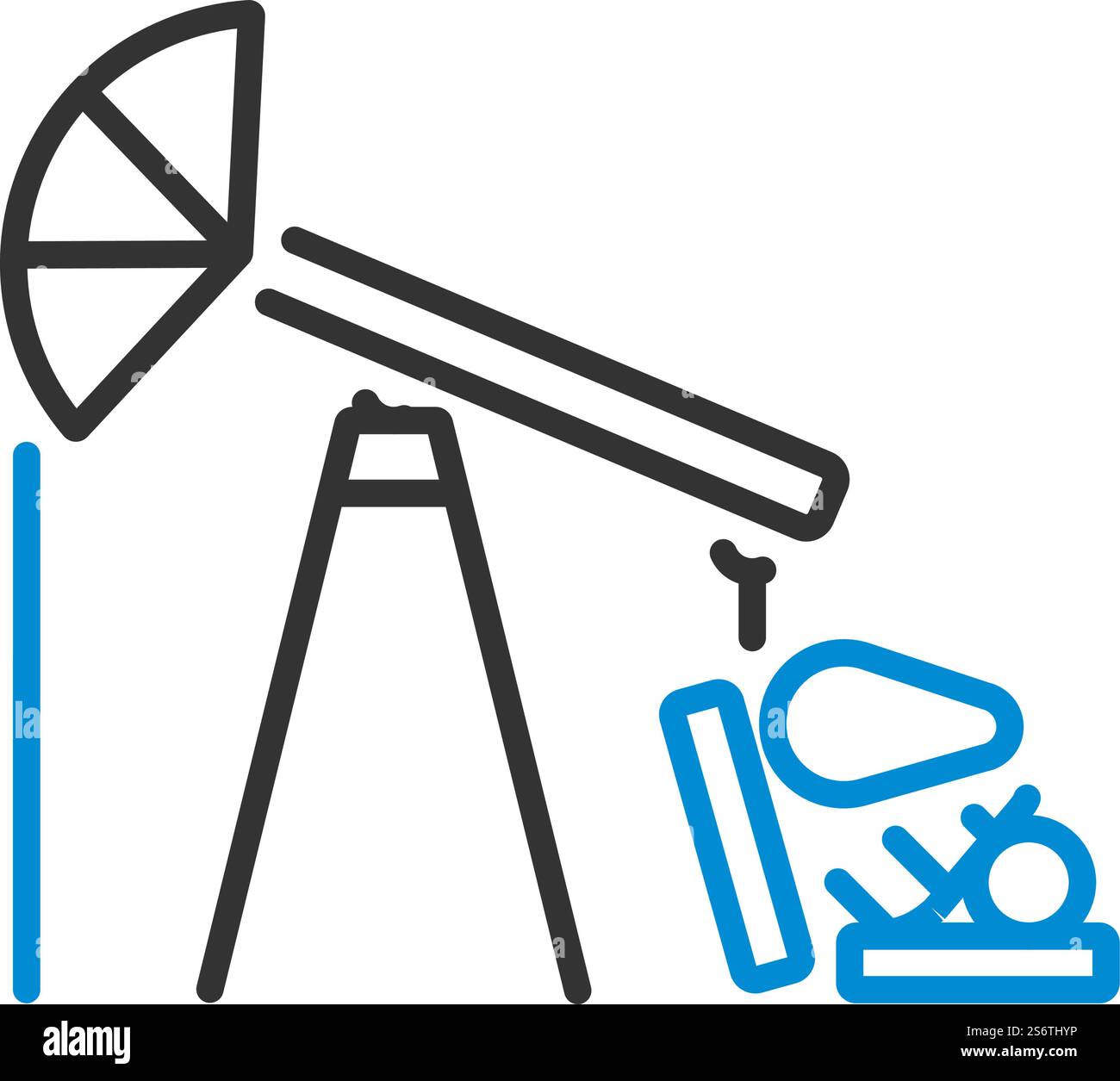 Icona della pompa dell'olio. Contorno grassetto modificabile con disegno riempimento colore. Illustrazione vettoriale. Illustrazione Vettoriale