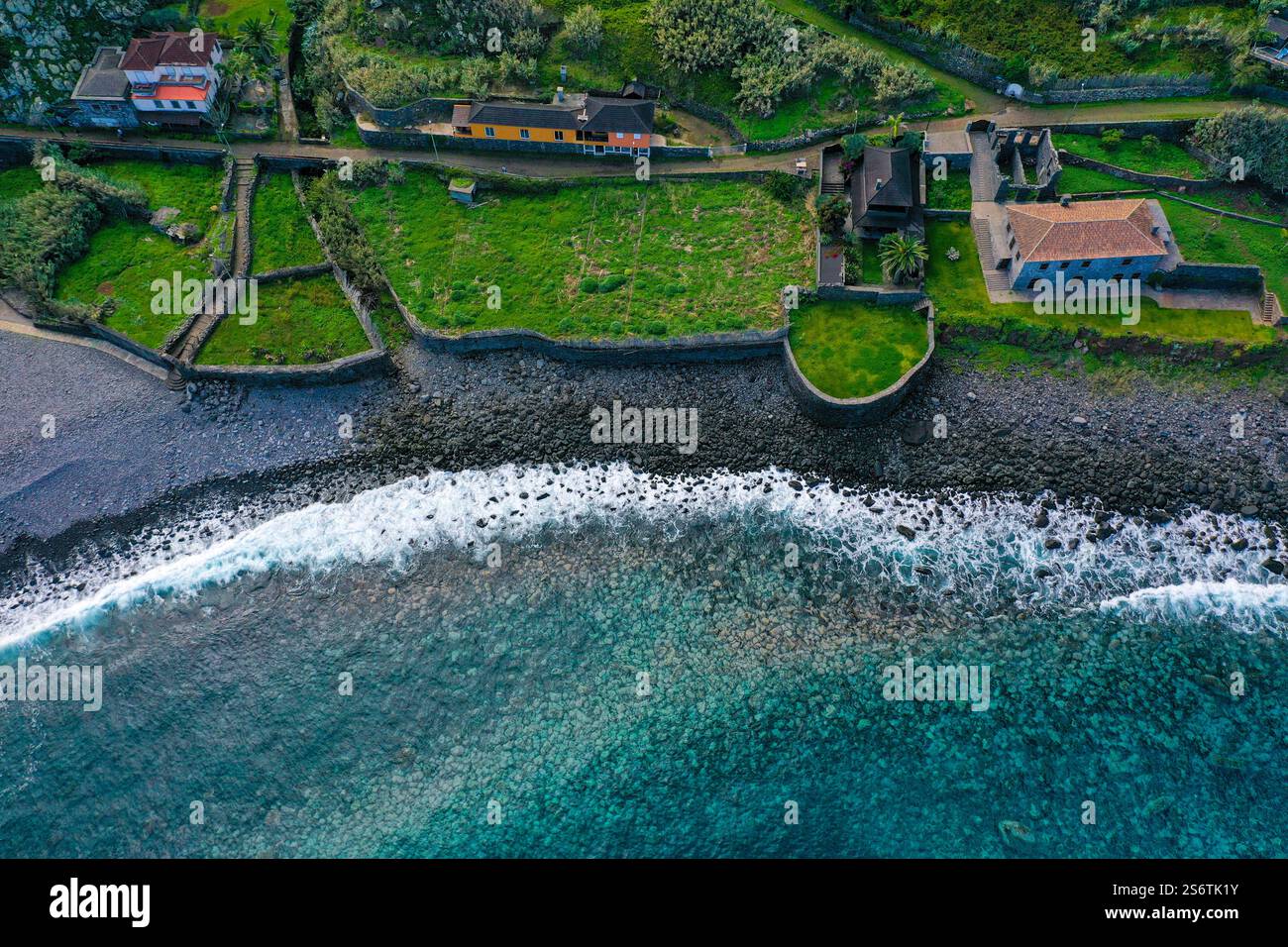Portogallo, isola di Madeira. Calhau de Sao Jorge, Ruínas de Sao Jorge, rovine di San Giorgio Foto Stock