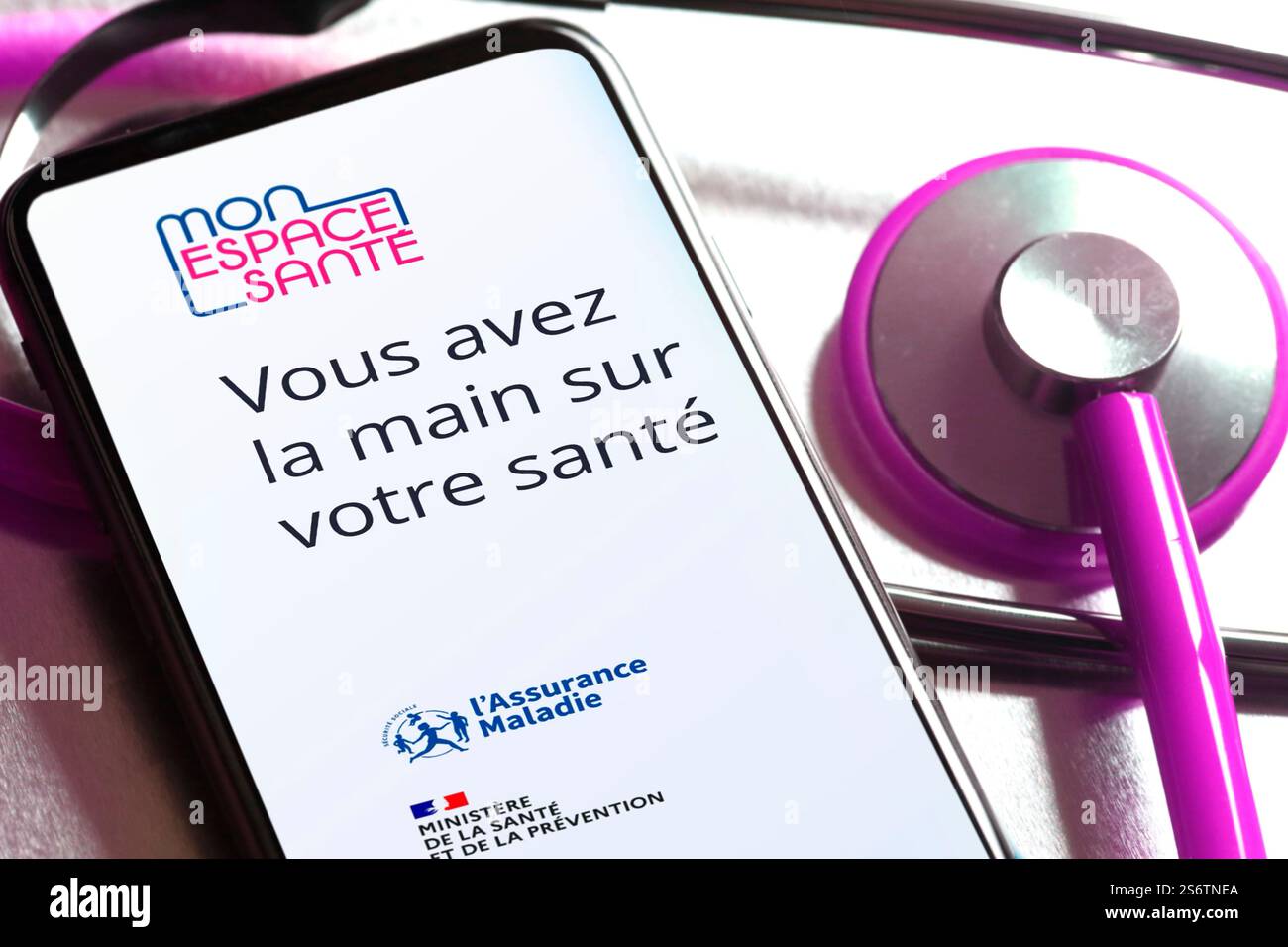 MON espace sante, spazio sanitario digitale per tutti gli utenti in Francia Foto Stock