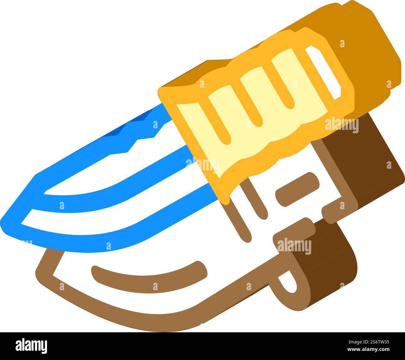 vettore di icone isometriche militari a coltello. insegna militare coltello. illustrazione del simbolo isolato. illustrazione vettoriale dell'icona isometrica militare a coltello Illustrazione Vettoriale