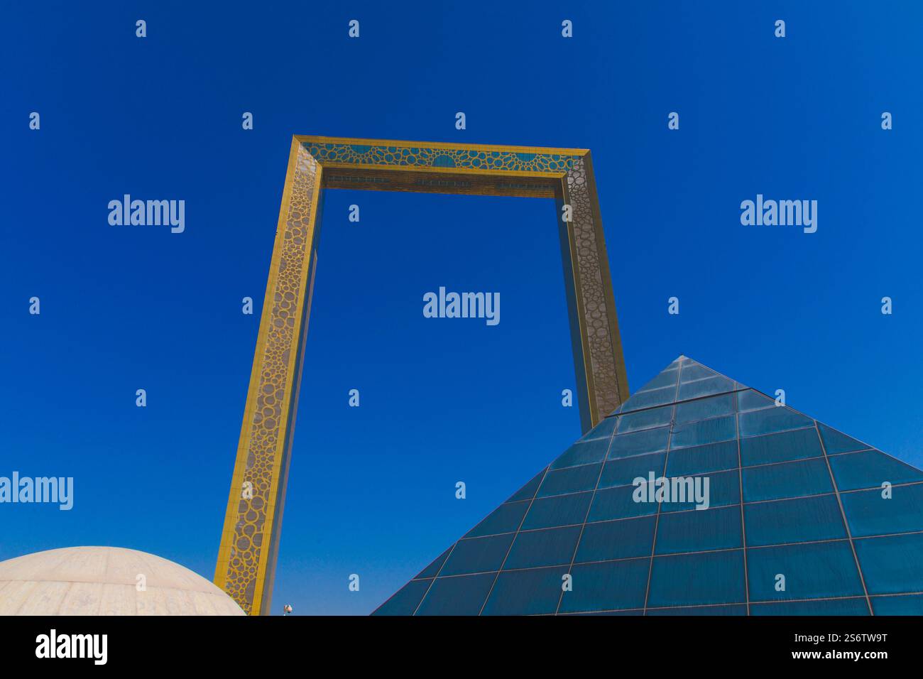 Medio Oriente, Emirati Arabi Uniti, Dubai, Zabeel Park. La cornice Foto Stock