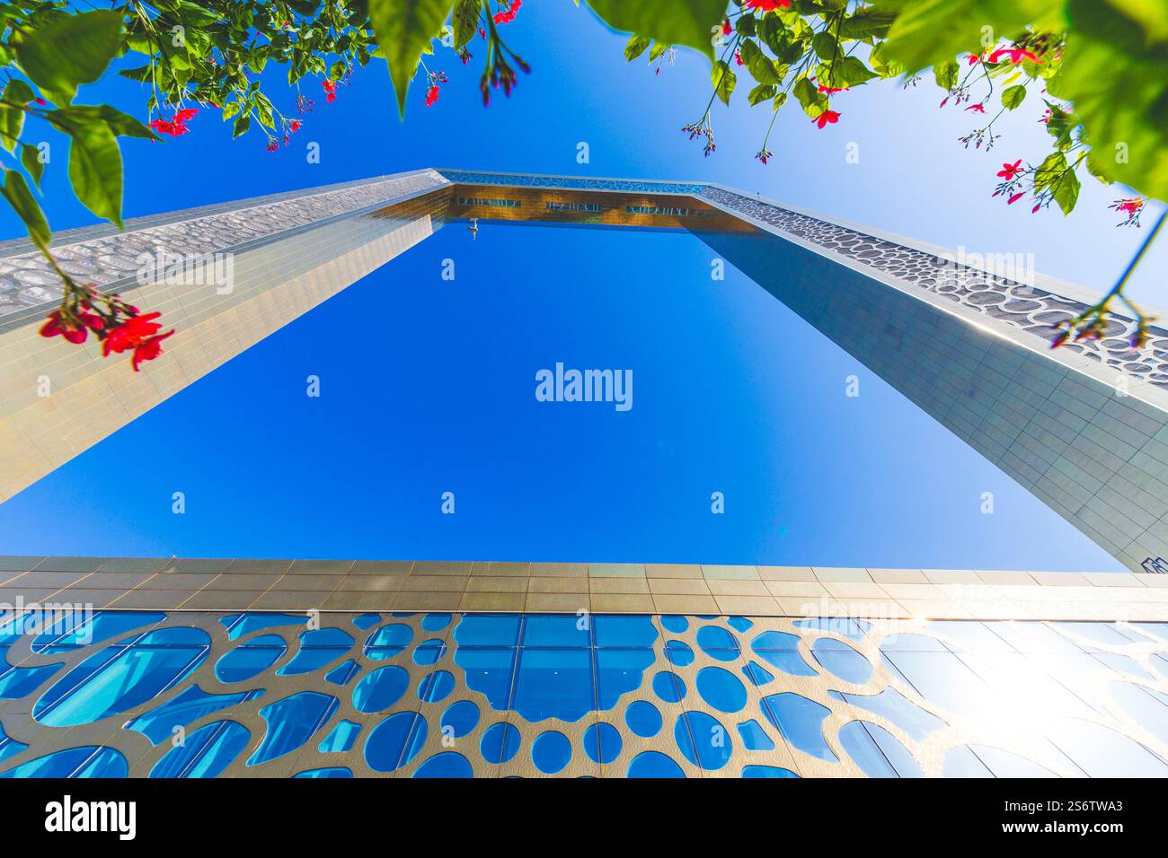 Medio Oriente, Emirati Arabi Uniti, Dubai, Zabeel Park. La cornice Foto Stock