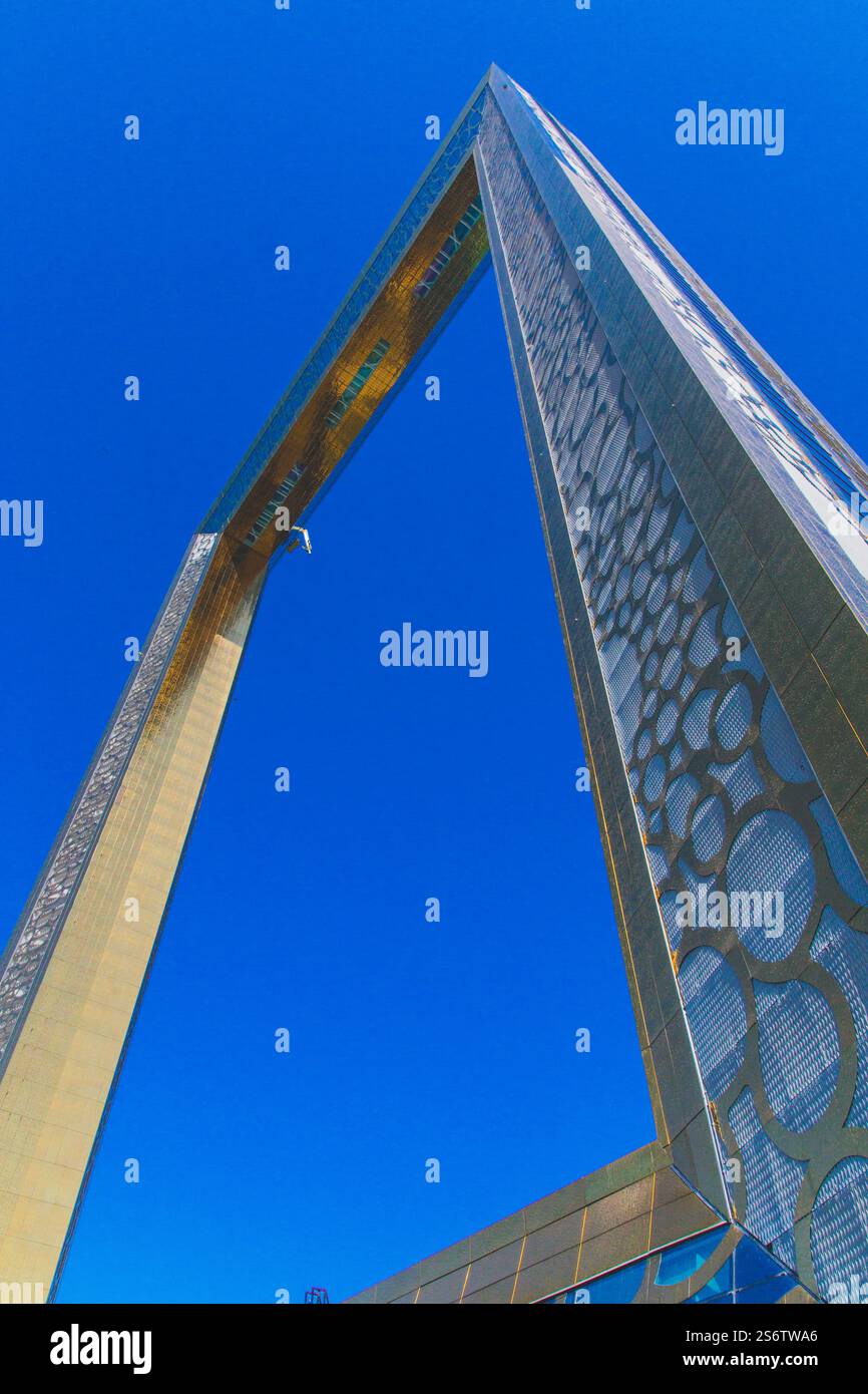 Medio Oriente, Emirati Arabi Uniti, Dubai, Zabeel Park. La cornice Foto Stock