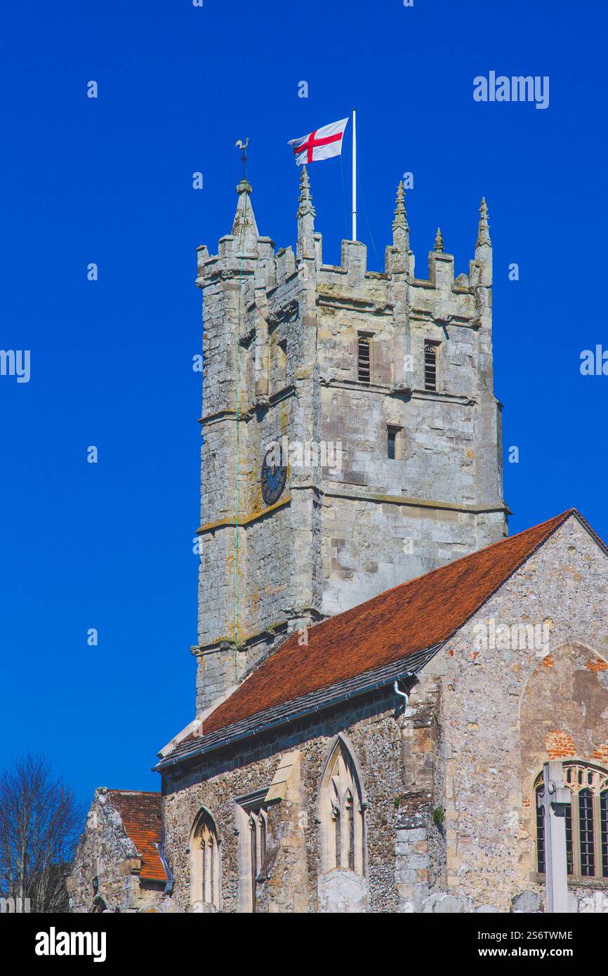 Regno Unito, Inghilterra, Isola di Wight. Carisbrooke. St Chiesa di Mary Foto Stock