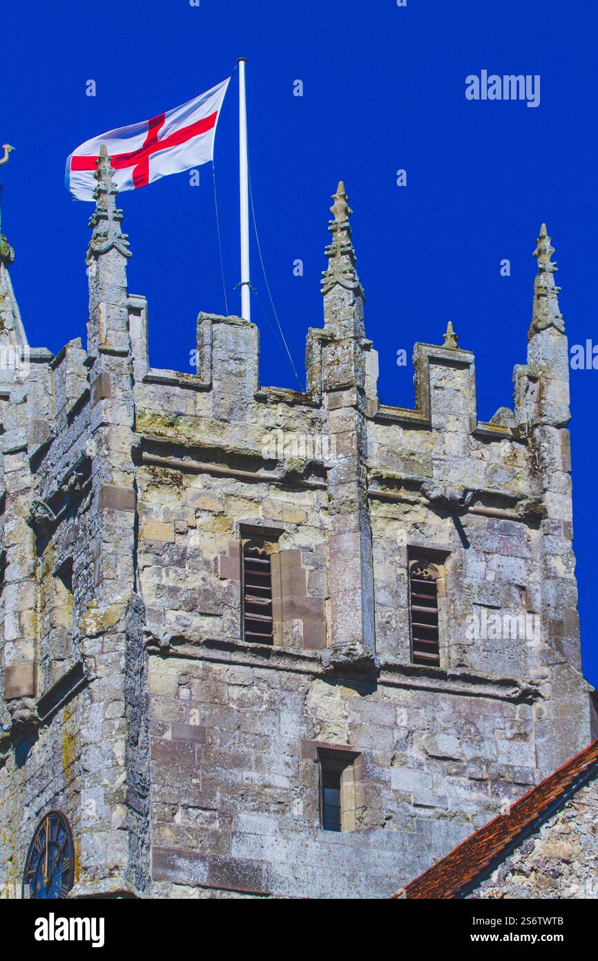 Regno Unito, Inghilterra, Isola di Wight. Carisbrooke. St Chiesa di Mary Foto Stock