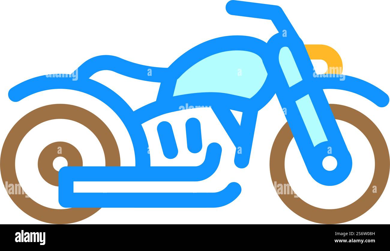 vettore icona colore trasporto motociclette. cartello per il trasporto motociclistico. illustrazione del simbolo isolato. illustrazione vettoriale dell'icona del colore di trasporto della motocicletta Illustrazione Vettoriale