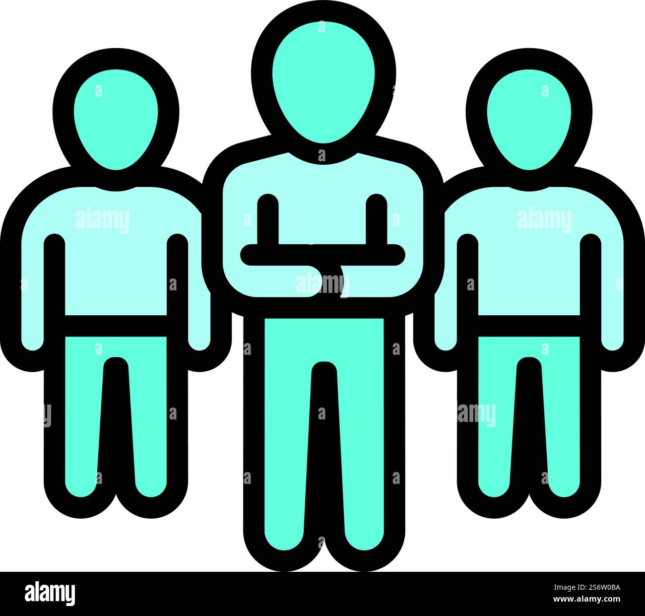 Vettore di contorno dell'icona dell'azienda del gruppo. Economia sociale. Contenuto buono. Vettore di contorno dell'icona dell'azienda del gruppo. Economia sociale Illustrazione Vettoriale