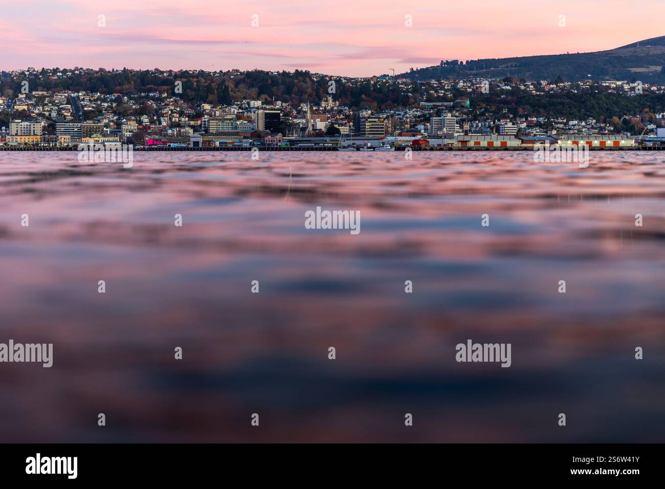 Alba su Dunedin, Otago, nuova Zelanda Foto Stock