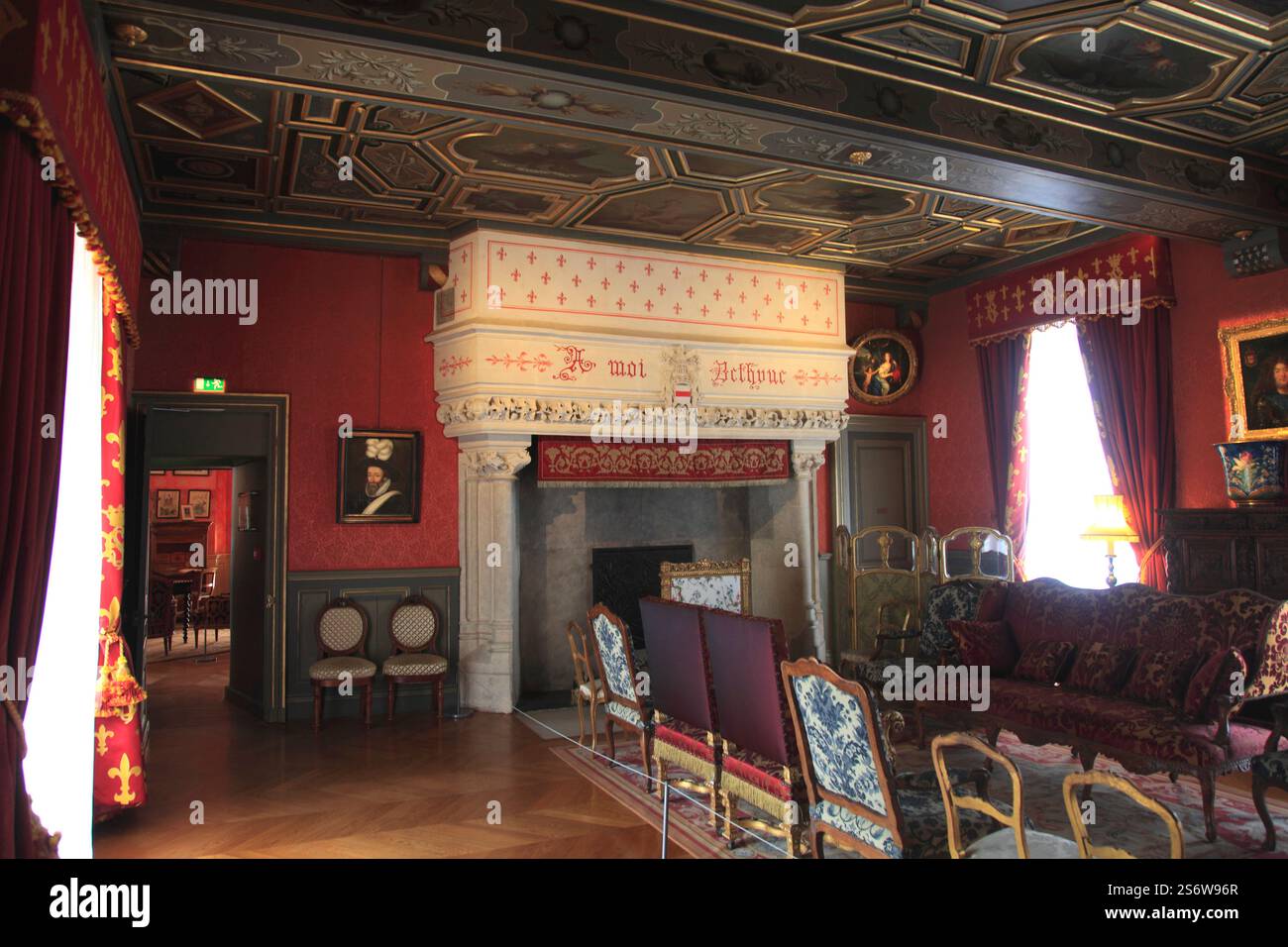 45 Sully sur Loire, il castello, il grande salone Foto Stock