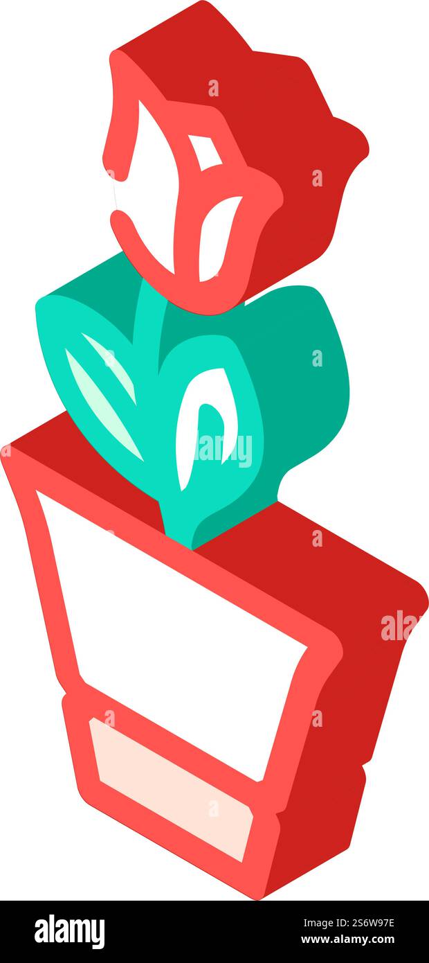 vettore di icone isometriche di fiori in vaso loekaryd. simbolo di fiori in vaso loekaryd. illustrazione del simbolo isolato. illustrazione vettoriale dell'icona isometrica del fiore in vaso loekaryd Illustrazione Vettoriale