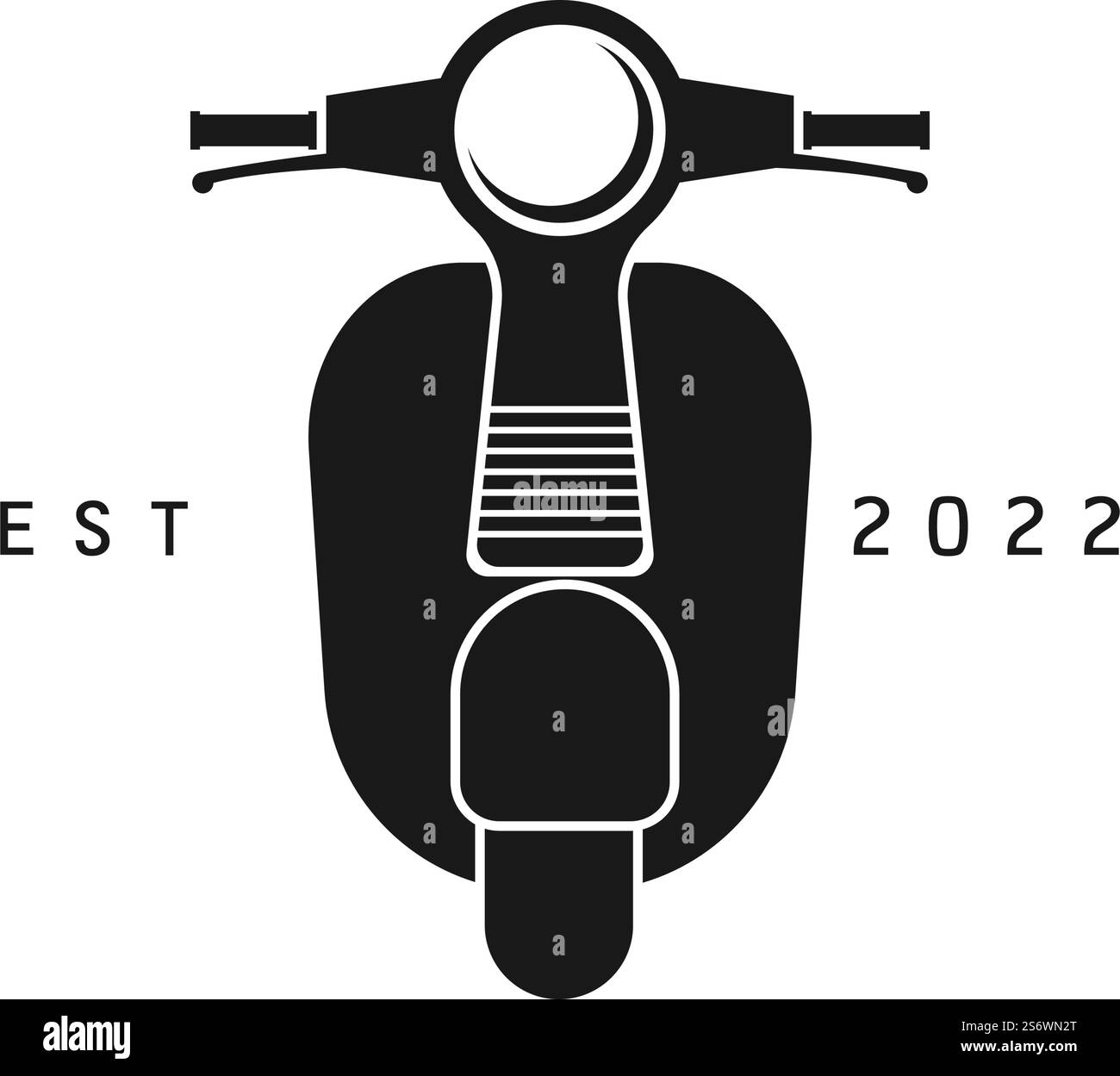 Logo scooter design piatto eps 10 Illustrazione Vettoriale