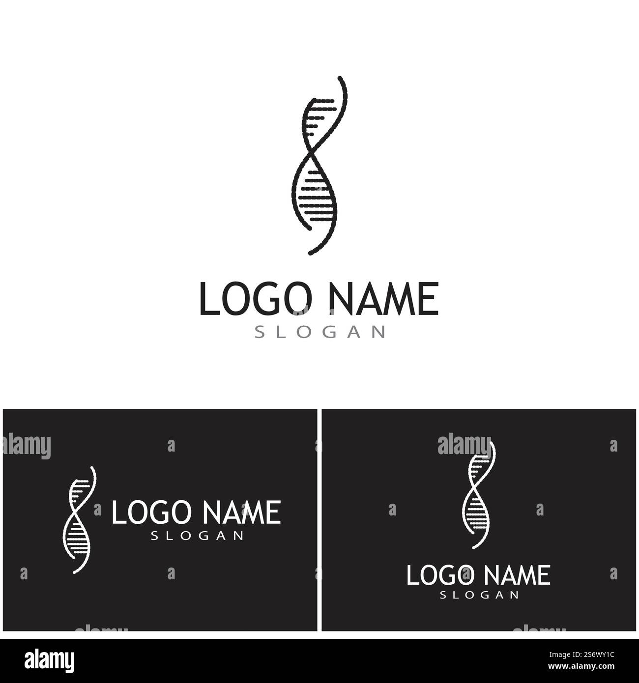 Illustrazione del simbolo vettoriale del modello del DNA gene Illustrazione Vettoriale