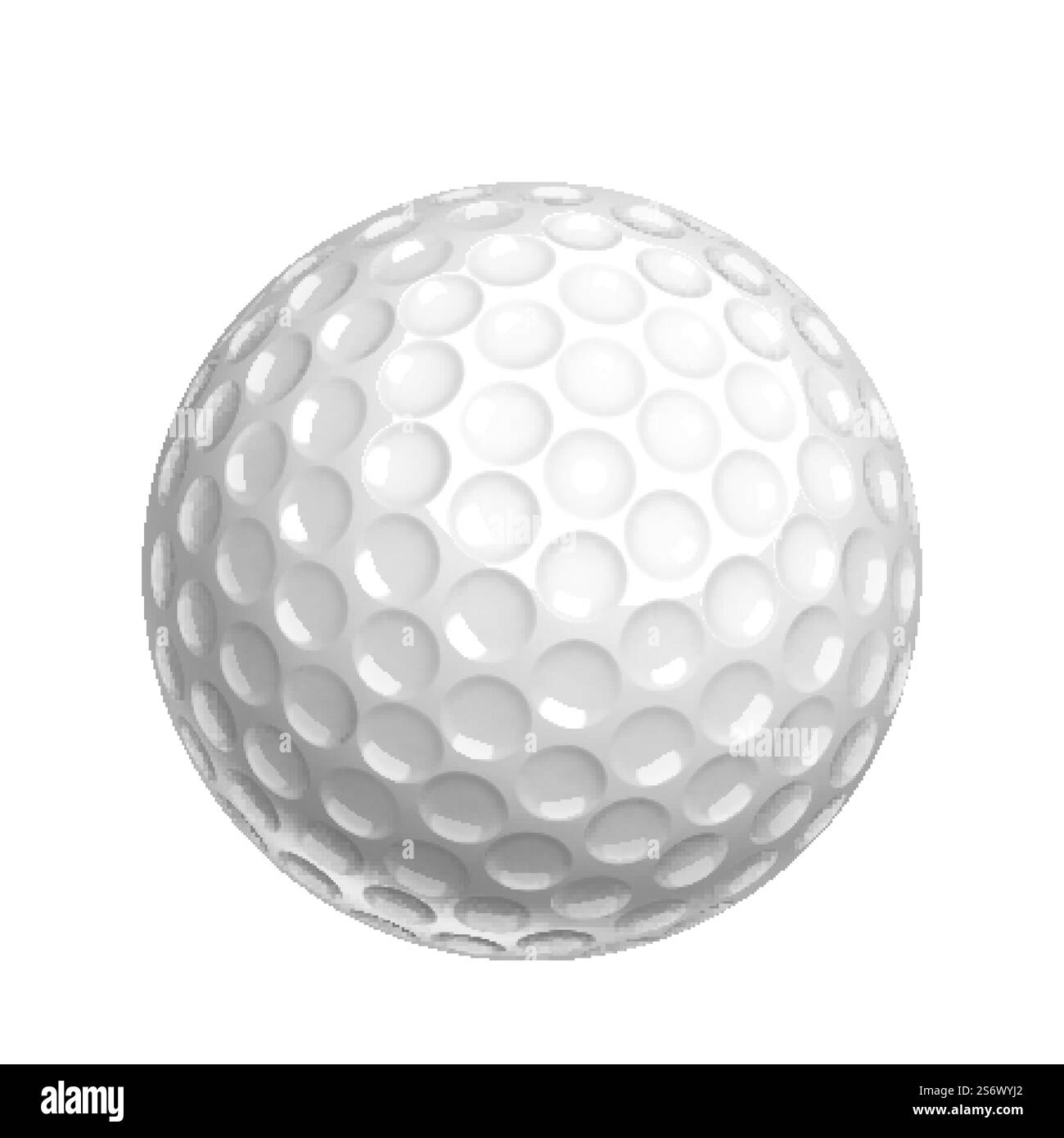 Palla da golf per giocare a una partita sportiva su Meadow Vector. Accessorio pallone da golf per giocare a Hobby attivo. Illustrazione 3d realistica per il tempo libero all'aperto o per il torneo. Palla da golf per giocare a una partita sportiva su Meadow Vector Illustrazione Vettoriale
